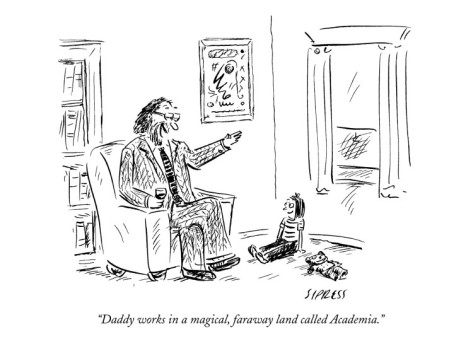 New Yorker cartoon "Land of Academia"