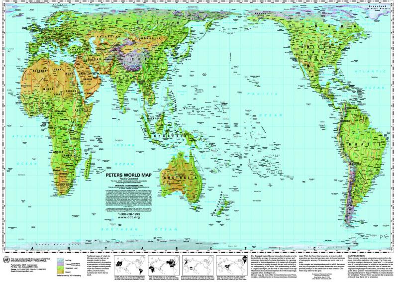 An Asia centered world map