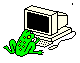 Froggie at Computer