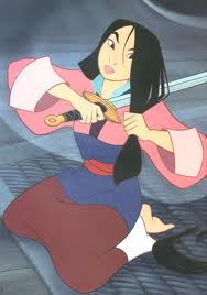 Mulan cuts her hair so she can look like a man