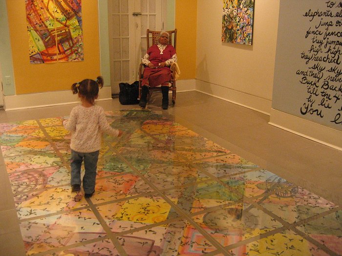 Little girl at Painted Bride synesthesia exhibit
